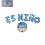 GLOBO BABY SHOWER ES NIÑO CELESTE