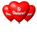 GLOBOS LISOS ROJOS CORAZÓN TE QUIERO PAQ 10 Unid