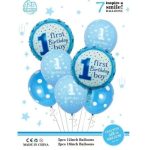 PACK DE 7 GLOBOS 1ER CUMPLEAÑOS VARÓN
