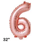 GLOBO N°6 80 CM ROSA GOLD