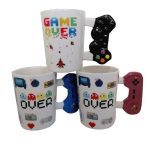 TAZA CERÁMICA 300 ML GAME OVER 3 COLORES