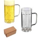 JARRAS DE VIDRIO PARA CERVEZA 400 ML CAJA 6 UNIDADES