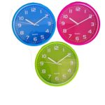 RELOJ DE PARED REDONDOS COLORES LISOS 23 cm DIÁMETRO