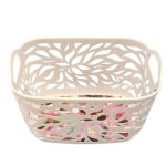 CANASTO DE PLÁSTICO FANTASÍA 24 x 17 x 13 cm BLANCO