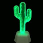 LÁMPARA DE MESA 4D A PILAS FORMA DE CACTUS
