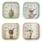 RELOJ DESPERTADOR ANIMALITOS A PILAS 11 CM VARIOS COLORES