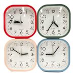 RELOJ DESPERTADOR A PILAS 10 CM VARIOS COLORES