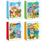 BOLSA IMPRESA CON FUELLE 32 x 40 cm 4 DISEÑOS ZOO