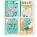 BOLSA IMPRESA CON FUELLE 32 x 40 cm 4 DISEÑOS FELIZ CUMPLEAÑOS