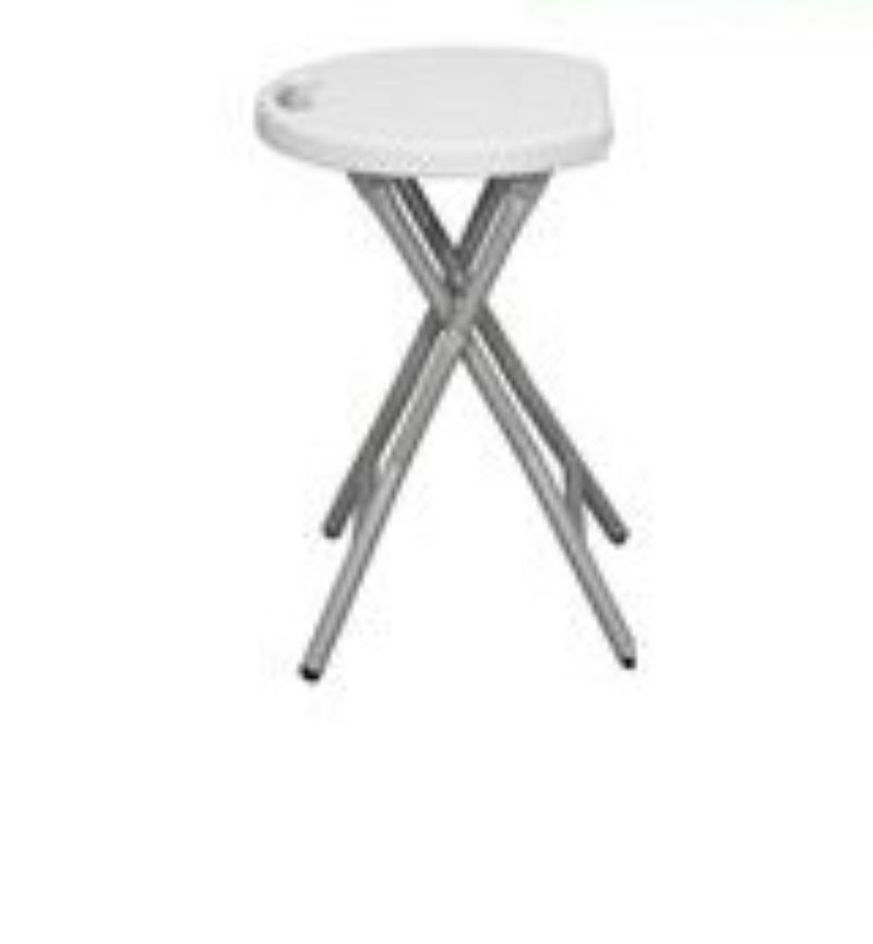 CLMI7526 TABURETE PLEGABLE TAPA DE RESINA RESISTENTE BLANCO - Imagen 1