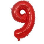 GLOBO N°9 80 CM ROJO